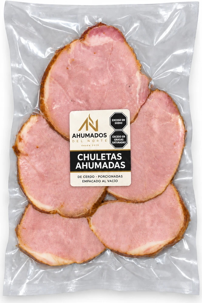 Chuletas ahumadas porcionadas