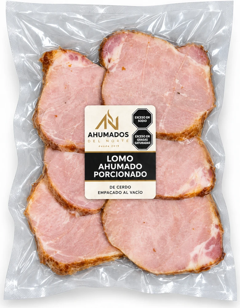 Lomo ahumado porcionado