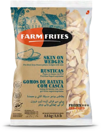 Papas en cascos con cáscara